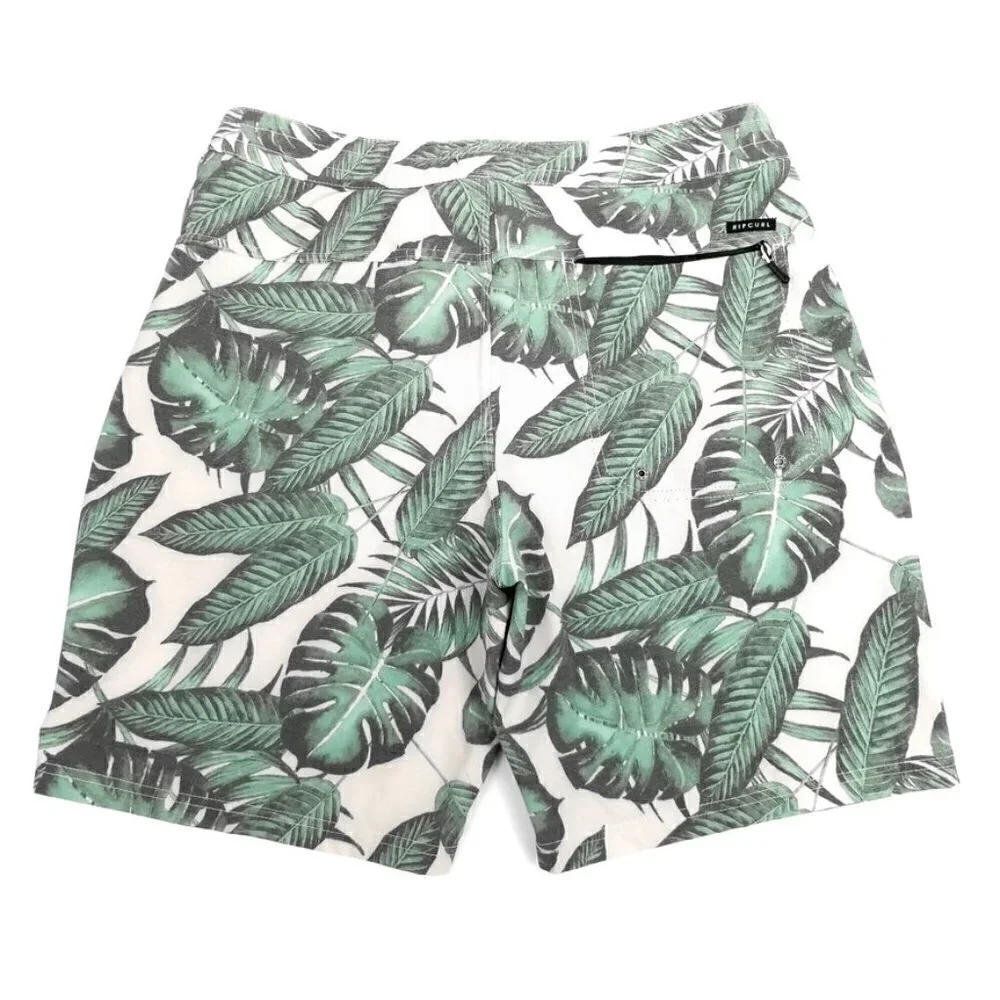 Rip Curl Floral Stassi Pink Green Board Shorts Swim Trunks Men 31 90s Palm Print